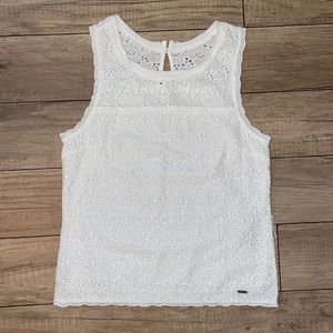 White no sleeve shirt from Abercrombie & Fitch. Formal.